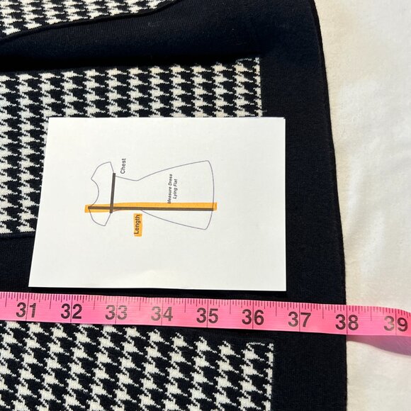 Lauren Ralph Lauren Houndstooth Dress  Size L  Classic Elegance in Cotton Blend - Picture 9 of 12